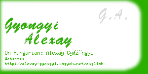 gyongyi alexay business card